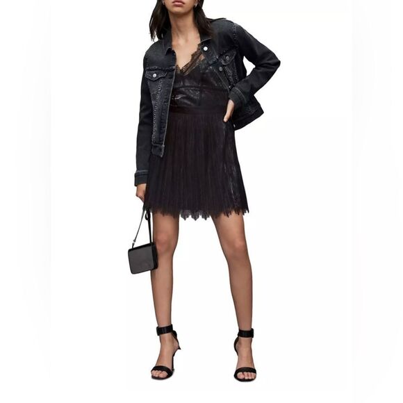 AllSaints Lace Minidress size 2 - Picture 3 of 13